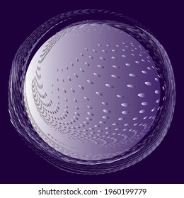 Dotted Halftone Vector Spiral Pattern or Texture. Stipple Dot Backgrounds with Ellipses