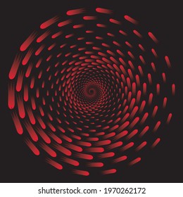 Dotted Halftone Vector Spiral Pattern or Texture. Stipple Dot Backgrounds