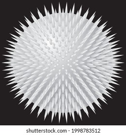 Dotted Halftone Vector Spiral Pattern or Texture. Spiral Design element with white Cones