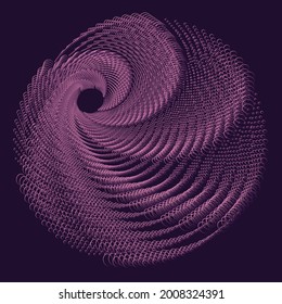Dotted Halftone Vector Spiral Pattern, Design Element. Stipple Dot Backgrounds with Ellipses