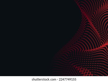 Ola de media tonalidad despuntada. Resumen de formas líquidas, efecto de onda de textura de gradiente punteado ondas aisladas de símbolos vectores conjunto. Olas de puntos gráficos de semitono. Media tonalidad de onda, abstracto de forma creativa