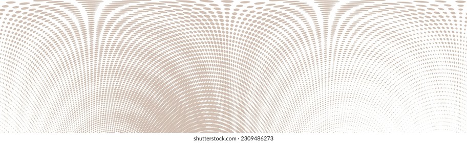 Dotted halftone waves. Abstract liquid shapes, wave effect dotted gradient texture waves isolated vector symbols  Halftone graphic dots waves. Wave dotted halftone, creative shape abstract