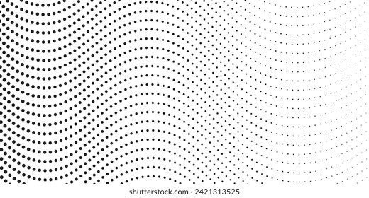Dotted halftone waves. Abstract liquid shapes, wave effect point wave texture gradient isolated vector symbols set. Halftone graphic dot wave