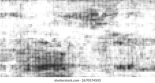 Ondas de meio-tom pontilhadas. Formas líquidas abstratas, efeito de onda pontilhada gradiente textura ondas símbolos vetoriais isolados conjunto. Ondas de pontos gráficos de meio-tom.