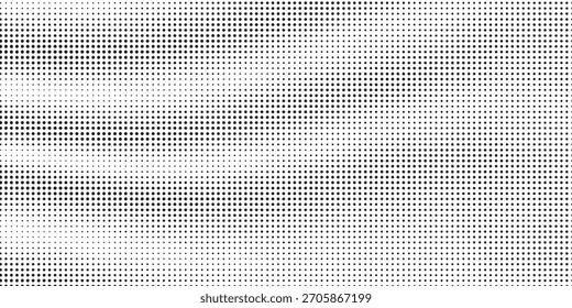 Dotted halftone waves. Abstract liquid shapes, wave effect dotted gradient texture waves isolated vector symbols set. Halftone graphic dots waves. Wave dotted halftone, creative shape abstract