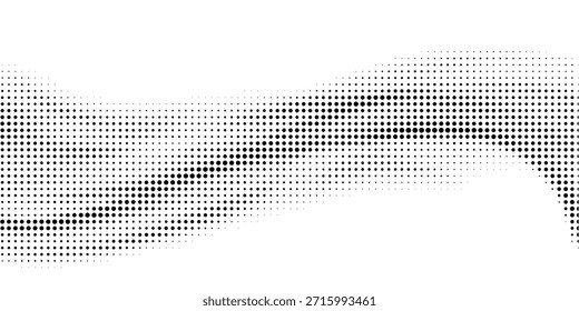 Punktierte Halbtonwellen. Abstrakte flüssige Formen, Welleneffekt gepunktete Gradienten Textur Wellen einzelne Vektorsymbole gesetzt. Rastergrafik punktet Wellen. Wellengepunkteter Halbton, kreative Form abstrakt