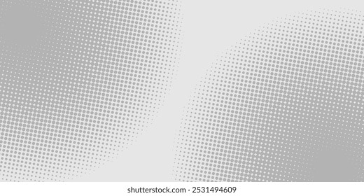 Ondas punteadas de medio tono. Formas Abstractas, efecto de onda, gradiente punteado. Arte de ondas de puntos gráficos de semitono
