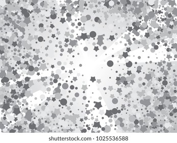 Dotted halftone white & grey background. Decorative vector layout for business design. Gradient texture in pop art style