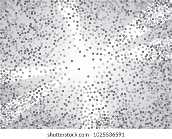 Dotted halftone white & grey background. Decorative vector layout for business design. Gradient texture in pop art style