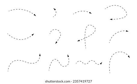 Flechas dibujadas a mano. Icono de cursor de flecha. Colección de punteros vectores. Ilustración vectorial de material aislada en fondo blanco.