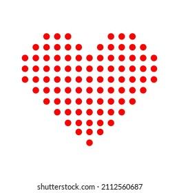 Dotted heart icon. Dotted heart shape. Valentine's Day