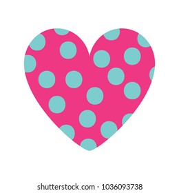 Dotted Heart Love Decoration Romantic Stock Vector (Royalty Free ...