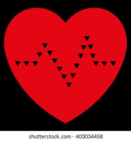 Dotted Heart Pulse vector icon.