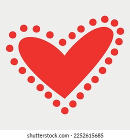 Dotted Heart Shape vector illustration