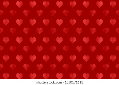 Dotted Hearts pattern background illustration vector. Valentine's Day