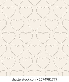 Dotted Hearts simple pattern. Valentines day