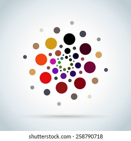 Dotted icon logotype template background