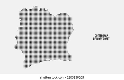 Dotted Ivory Coast Map Vector Illustration