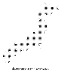 Dotted Japan map