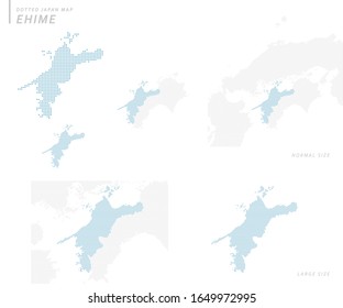mapa de Japón punteado, Ehime