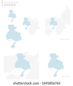 Dotted Japan Map Set, Hyogo