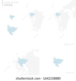 dotted Japan map set, Saga
