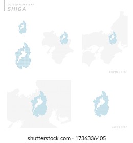 conjunto de mapas de Japón punteado, Shiga