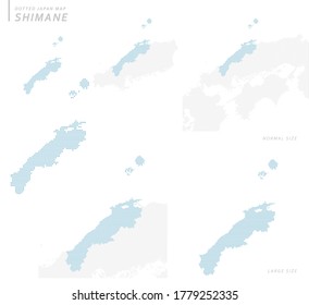 Dotted Japan Map Set, Shimane