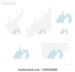 dotted Japan map set, Shizuoka