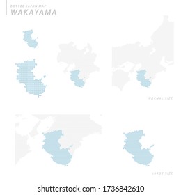 conjunto de mapas de Japón punteado, Wakayama