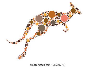 dotted kangaroo illustration