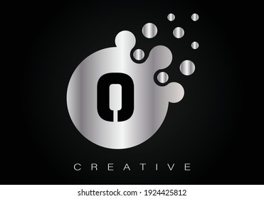 Dotted letter O logo. Dotted O letter design vector. Creative Fonts.