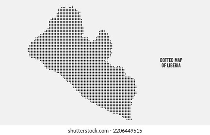 Dotted Liberia Map Vector Illustration