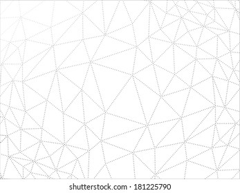 Dotted line abstract geometric rumpled triangular low poly style vector illustration graphic background