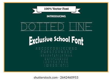 DOTTED LINE | Back to School Fonts | Dotted, Cursive, Handwriting, Tracing and Educational Classroom Fonts for Kids and Teachers