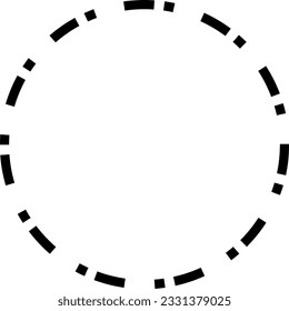 Ilustración vectorial del logotipo de círculo de línea punteada. círculos, matemáticas, formas. adecuado para contenido relacionado.