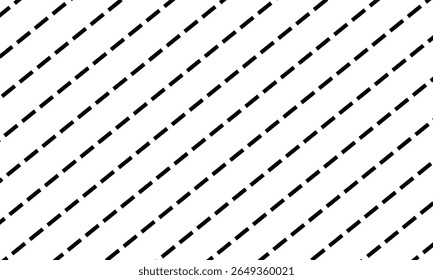 Conexão de linha pontilhada. tipos diferentes de linha tracejada longa. coleção de linhas para páginas de bloco de notas. padrão gráfico perfeito com listras pretas  Ilustração de vetor .