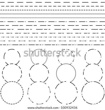 Dotted line for cutting