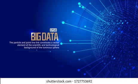  Dotted line, digital earth, internet network technology big data background