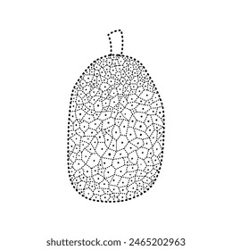 dotted line drawing of a jack fruit for children's drawing practice. You can use it for children books, web design, posters, campaigns, and many more. 