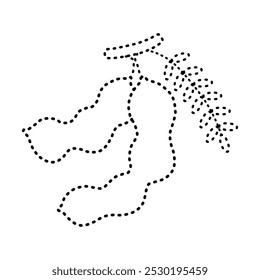 dotted line drawing of a tamarind for children's drawing practice. You can use it for children books, web design, posters, campaigns, and many more. 