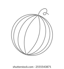 dotted line drawing of a watermelon for children's drawing practice. You can use it for children books, web design, posters, campaigns, and many more. 