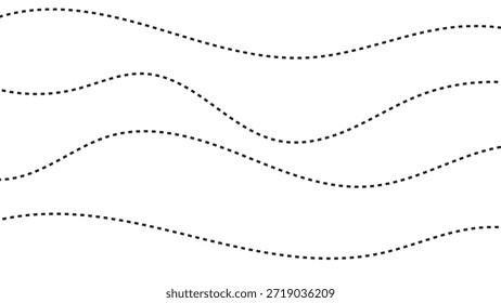 um desenho de linha pontilhada de uma onda