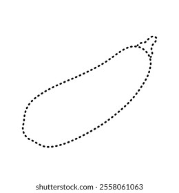 dotted line drawing of a zucchini for children's drawing practice. You can use it for children books, web design, posters, campaigns, and many more. 