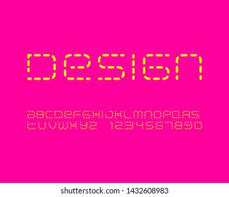 Dotted line font set design