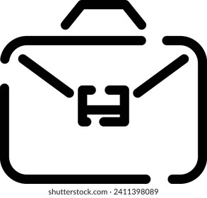 Dotted line icon bag illustration
