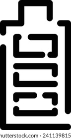 Dotted line icon battery illustration