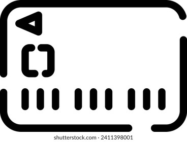 Dotted line icon credit card