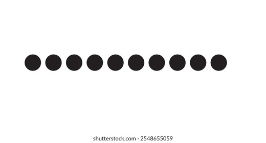 Dotted line icon. Geometric circle lines for web dasign. Vector illustration isolated.
