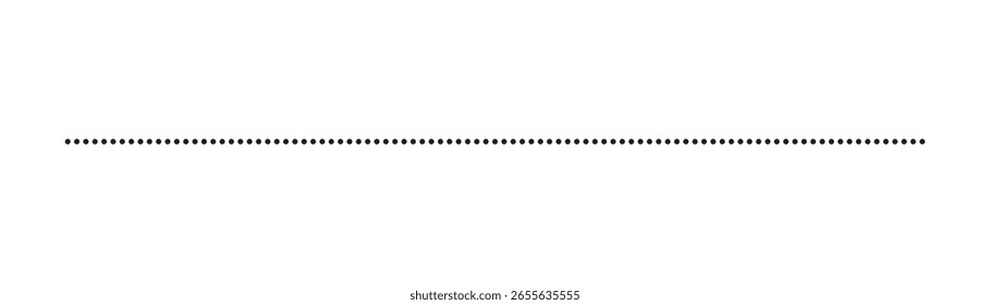 Symbol für gepunktete Linie. Geometrische Kreislinien für Webdesign. Vektorgrafik einzeln.